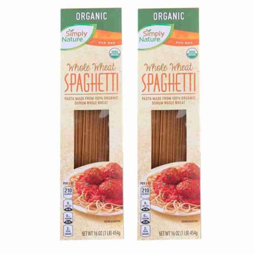 Simply Nature USDA Organic Wheat Spaghetti 454g. Pack of 6