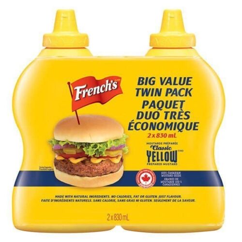 French’s Yellow Mustard 2x830ml