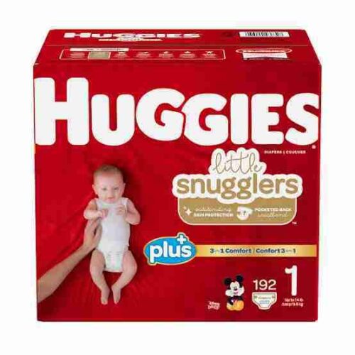 thumbnail image 2 of Huggies Little Snugglers Diapers Size 3 (16-28 Lbs) – 136 Count Huge Pack, Unisex, USA Made 2 of 4