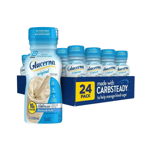 Glucerna Nutritional Vanilla Shake, Diabetic Drink – 24 Bottles