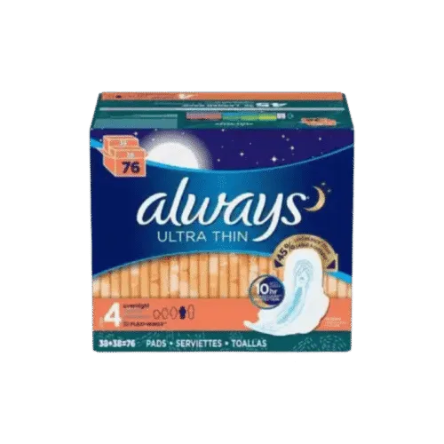 always ultra thin overnight sanitary pads