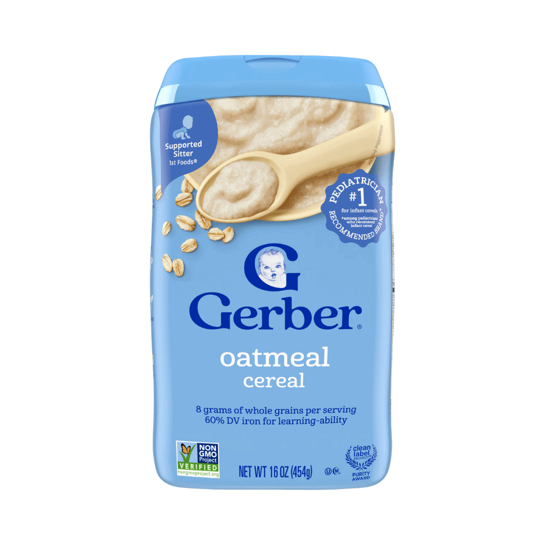 Gerber Cereal for Baby Supported Sitter Oatmeal – 16 oz. (454g)