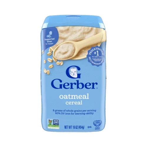 Gerber Cereal for Baby Supported Sitter Oatmeal – 16 oz. (454g)