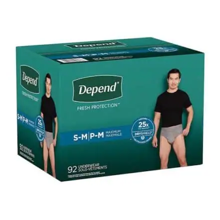 Kirkland Signature Men's Protective Underwear – S/M (26-37 In), 92 Count, Ultimate Absorbency