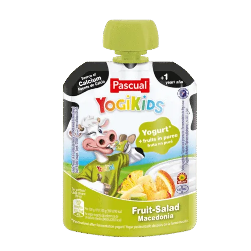 Pascual Yogikids Yoghurt + Fruits in Puree Fruit Salad
