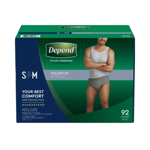Image of depend fit flex incontinence underwear for men