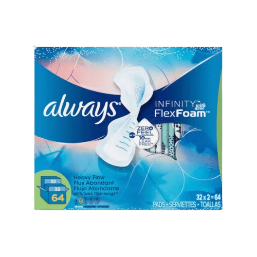 Always Infinity Flex Foam Pads - 64 Count