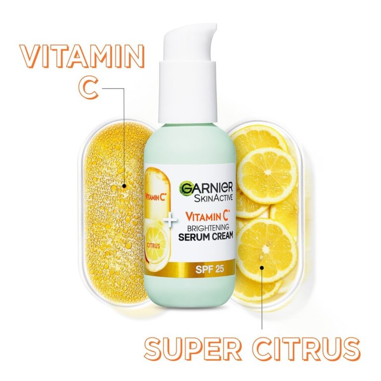 Garnier SkinActive Vitamin C 2 in 1 Brightening Serum Cream with SPF 25 - 50ml - Image 5