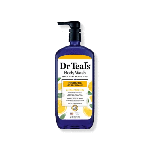 Dr Teals Body Wash Prebiotic Lemon Balm & Essential Oils - 24 Fl Oz / 710ml