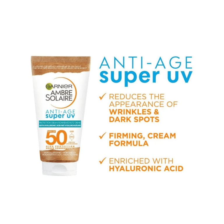 Garnier Amber Solaire Anti-Age Super UV With Hyaluronic Acid SPF50 - 50ml - Image 4