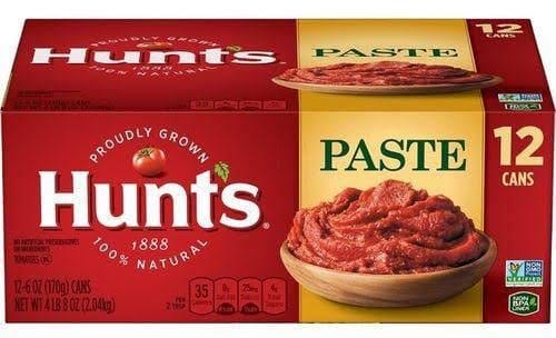 Hunts Tomato Paste, 12 Cans