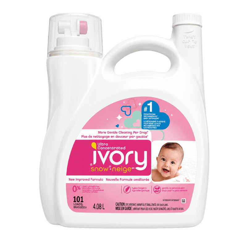 Ivory Snow Newborn Liquid Laundry Detergent, 101 wash loads