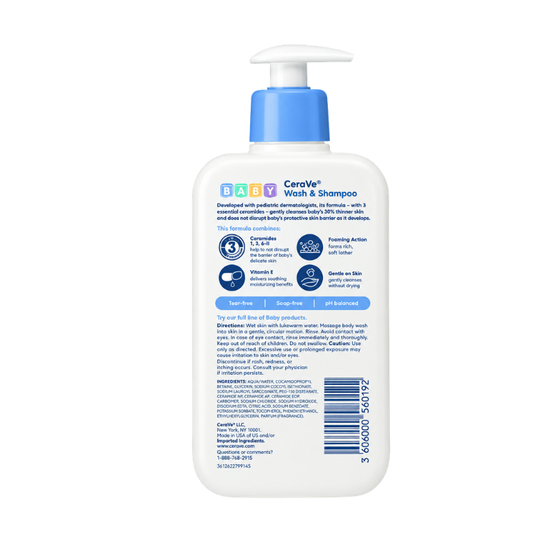 CeraVe Baby Wash & Shampoo – 237ml