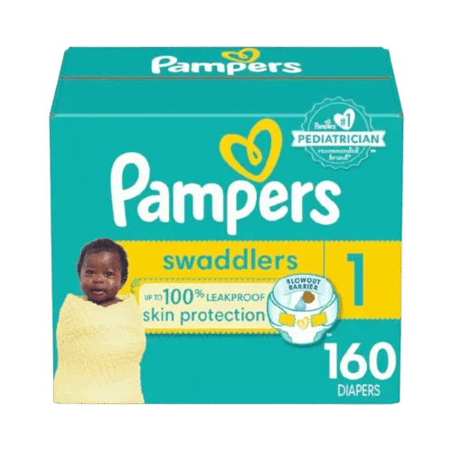 Pampers Swaddlers Size 1, 160 Diapers