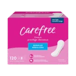 Carefree Liners – 240 Count (120 x 2), Regular, Unwrapped & Unscented, 2x More Absorbent for All-Day Freshness, Available in Nigeria from CSI Grocery