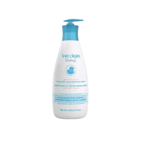 Live Clean Baby Gentle Moisture Tearless Shampoo & Wash – 750 mL, Organic Lavender, Chamomile & Aloe, Hypoallergenic & Sulfate-Free, Available in Nigeria from CSI Grocery