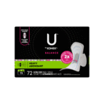 U by Kotex Balance Heavy Ultra Thin Pads with Wings – 72 Count, Raised Center for 2x Faster Absorption, 100% Leak-Free Protection, Available in Nigeria from CSI Grocery