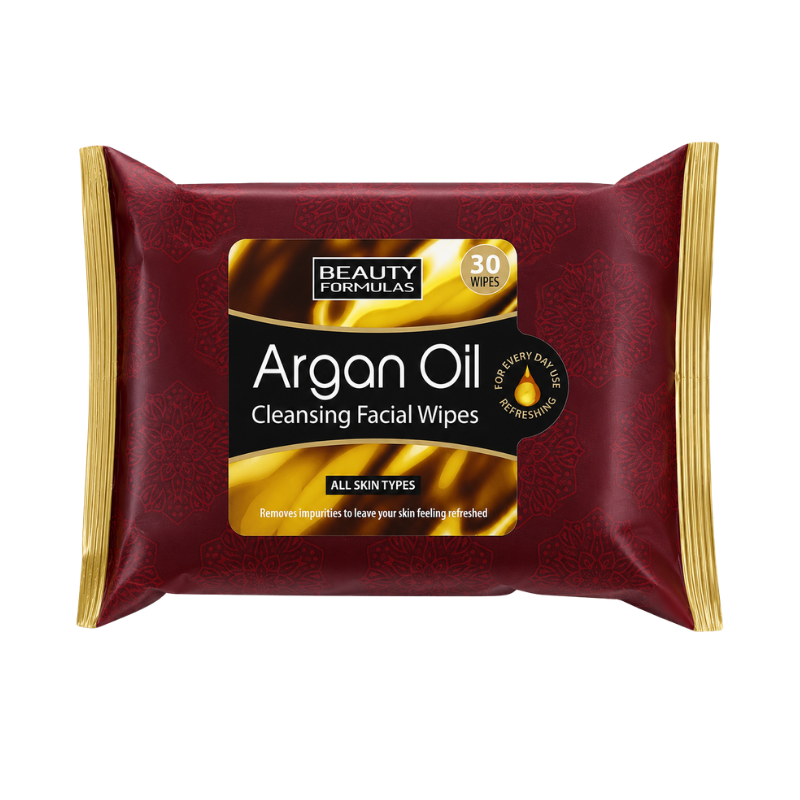 Beauty Formulas Argan Oil Cleansing Facial Wipes