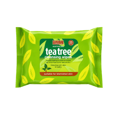 Beauty Formulas Tea Tree Cleansing Facial Wipes