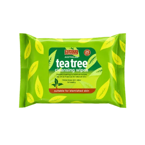 Beauty Formulas Tea Tree Cleansing Facial Wipes