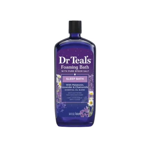 Dr Teal's Foaming Bath, Sleep Bath with Melatonin, Lavender & Chamomile Essential Oils, 34 fl oz