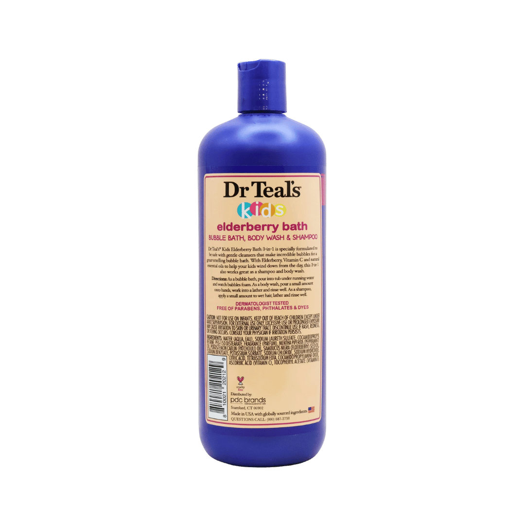 Dr Teal’s Kids 3-in-1 Elderberry Bath + Vitamin C — 591 ml