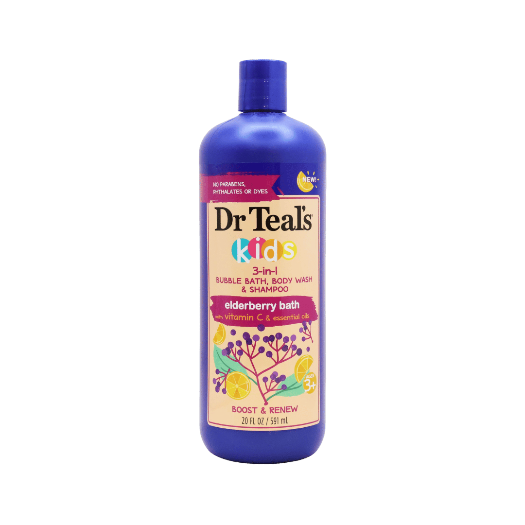 Dr Teal’s Kids 3-in-1 Elderberry Bath + Vitamin C — 591 ml