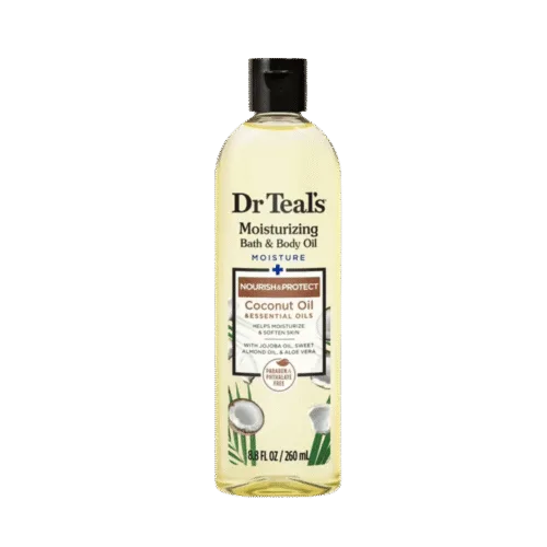 Dr Teal's Nourish and Protect Coconut Bath and Body Oil 260ml bottle front
