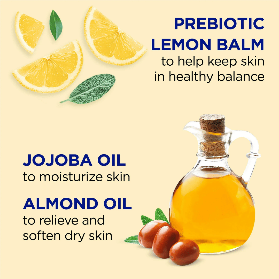Dr Teal's Moisturizing Bath & Body Oil Prebiotic Lemon Balm – 260ml