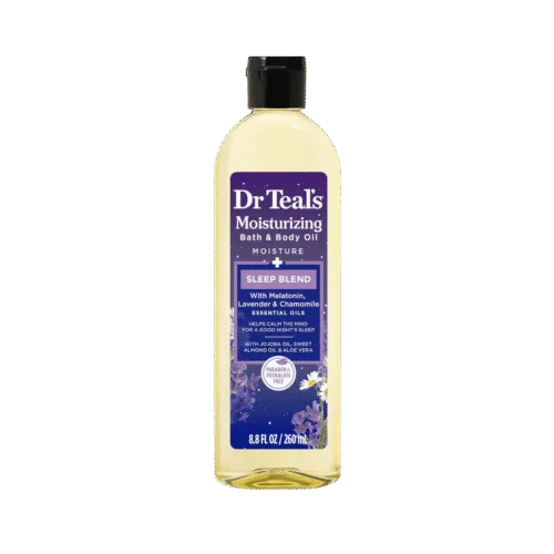 Dr Teal's Sleep Blend Moisturizing Bath and Body Oil 8.8 fl oz bottle front