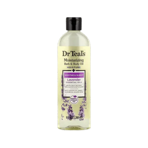 Dr Teal's Moisturizing Bath & Body Oil, Soothe & Sleep Lavender Essential Oils - 260 ml