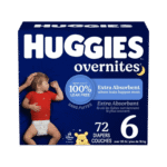 Huggies Overnites Diapers – Size 6 – 72 Count – Overnight Protection