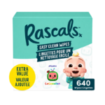 Rascals Easy Clean Wipes — 640 Count