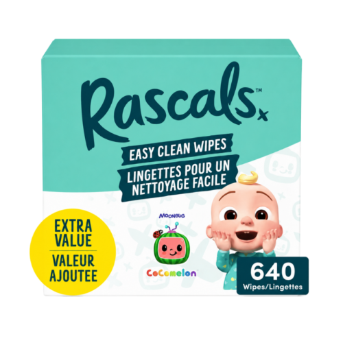 Rascals Easy Clean Wipes — 640 Count