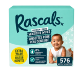 Rascals Premium Sensitive Wipes 576 Count