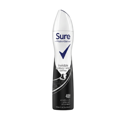 Sure Invisible on Black + White Deodorant Spray — 250ml