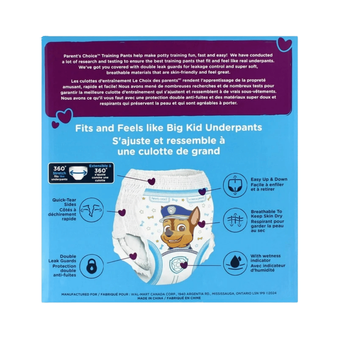 Parent’s Choice Training Pants 3T/4T — 66 Count Disposable Potty Pants