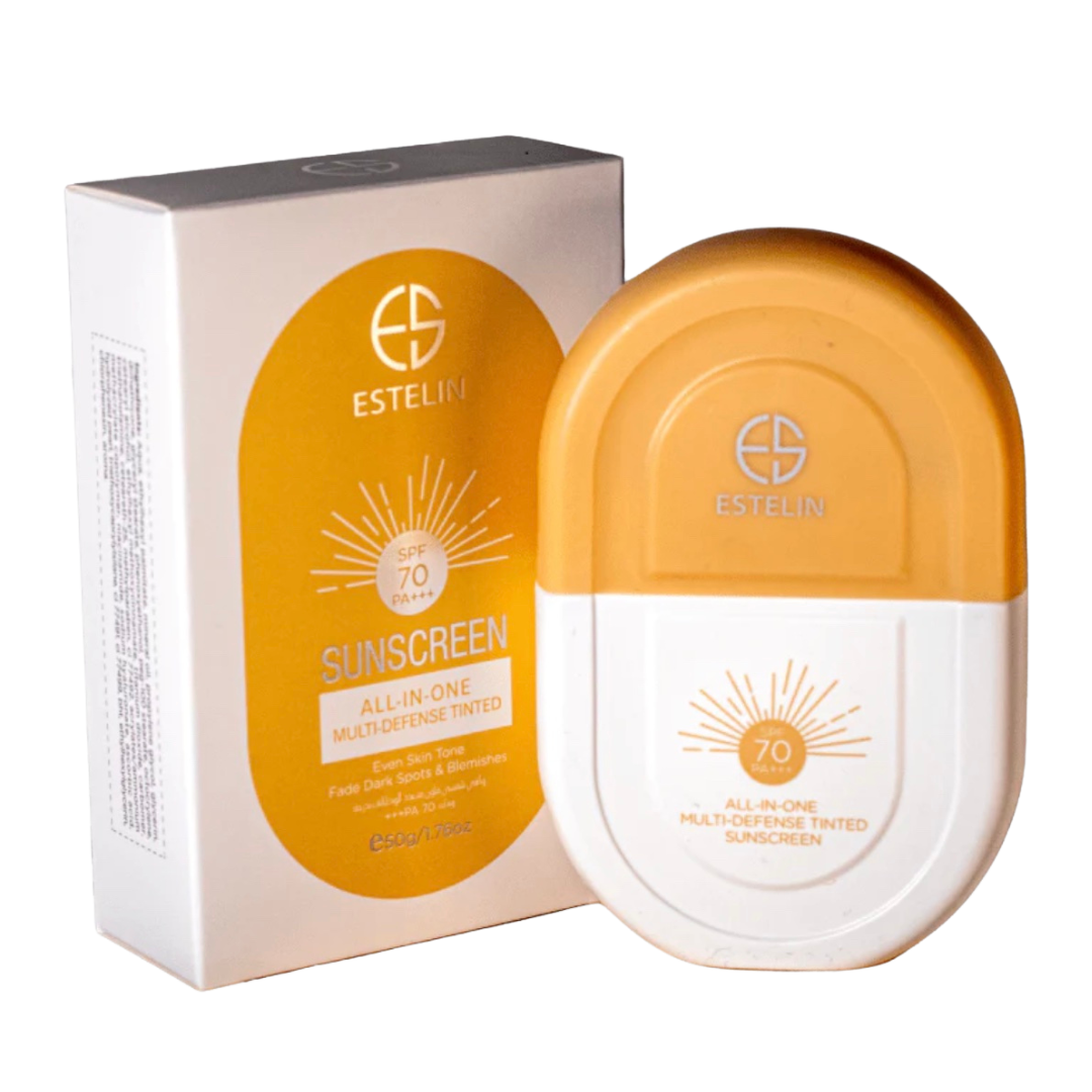 Estelin Sunscreen All-In-One Multi-Defense Tinted SPF 70 PA+++ — 50g
