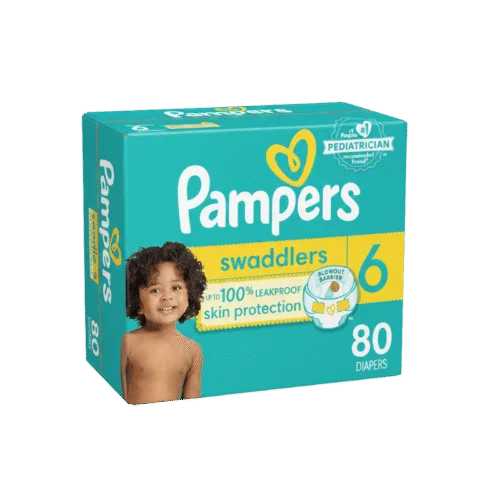 pampers swaddlers size-6, 80counts