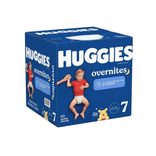 Huggies Overnites Diapers size 7, count 60