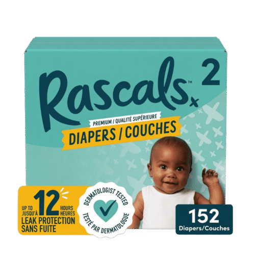 Rascals Premium Diapers Size 2 - 152 Count