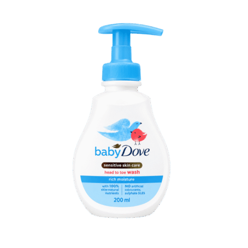 Baby Dove Sensitive Skin Care Head to Toe Wash Rich Moisture - 200ml