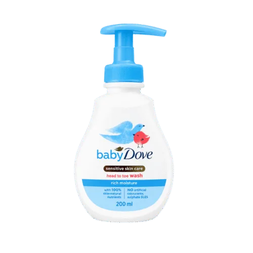 Baby Dove Sensitive Skin Care Head to Toe Wash Rich Moisture - 200ml
