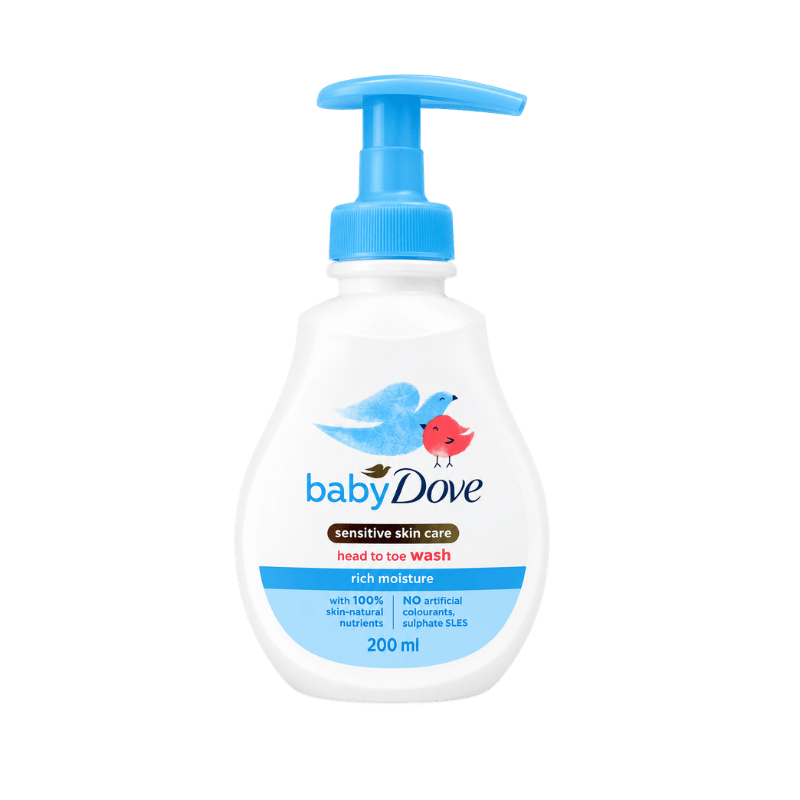 Baby Dove Sensitive Skin Care Head to Toe Wash Rich Moisture - 200ml
