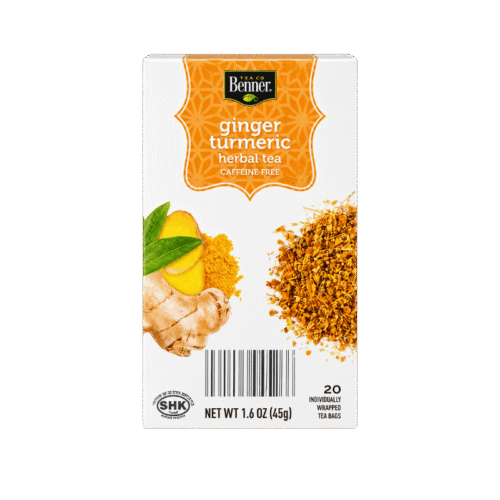 Benner Tea Co Ginger Turmeric Herbal Tea – 20 Tea Bags