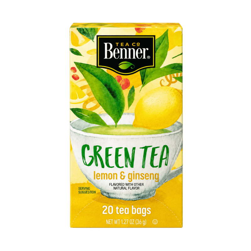 Benner Tea Co Lemon & Ginseng Green Tea - 36g