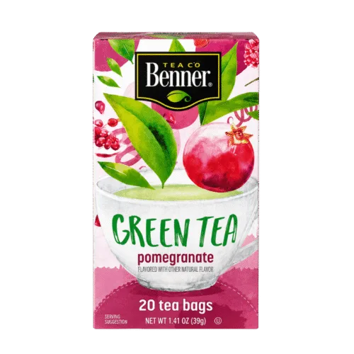 Benner Tea Co Pomegranate Green Tea 20 tea bags