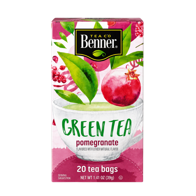 Benner Tea Co Pomegranate Green Tea 20 tea bags