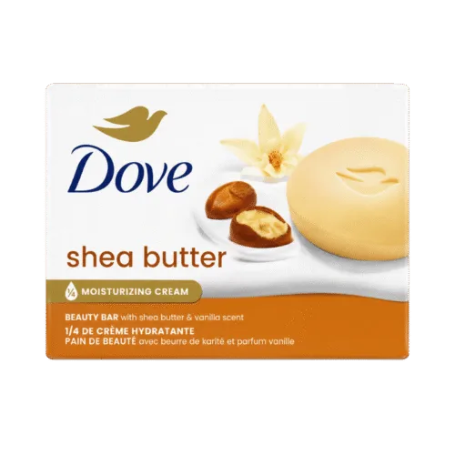 Dove Shea Butter Beauty Bar with ¼ Moisturizing Cream & Vanilla Scent 106g