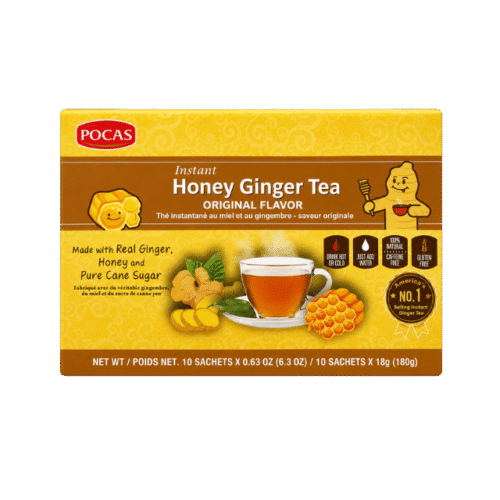 POCAS Instant Honey Ginger Tea Original Flavor – 10 Sachets (180g)